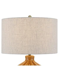 360 Lighting Gordy 21" High Small Mid Century Modern Accent 3-Way Table Lamp Spice Finish Ceramic Single Living Room Bedroom