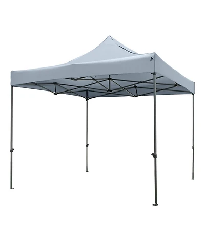 Sugift 10 x 10 Feet Pop-Up Canopy Tent Easy Setup Gazebo Shelter with Wheeled Bag