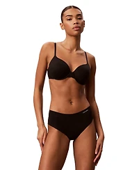 Calvin Klein Women's Seamless Microfiber Full Coverage Hipster Panty, 3-Pack, QD5417