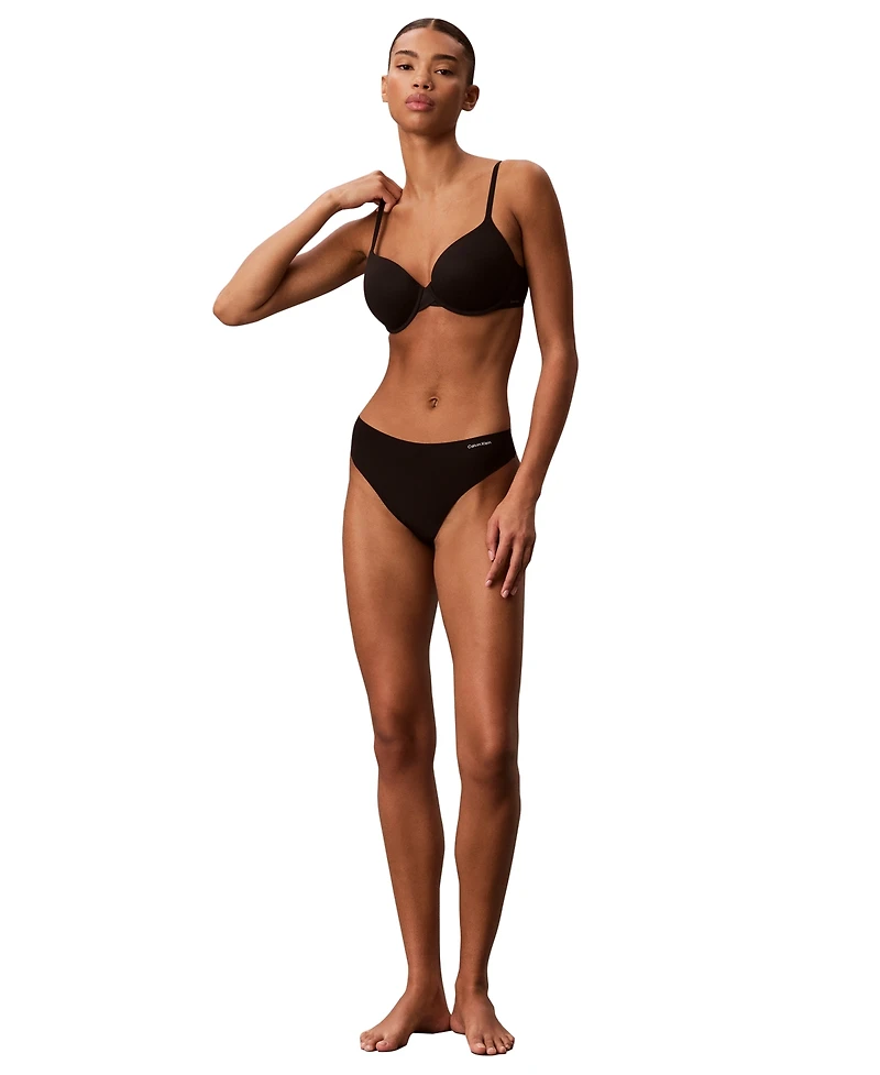 Calvin Klein Invisibles Seamless Microfiber Mid-Rise Thong, 5-Pack, QD5418