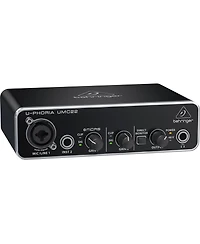Behringer U-Phoria UMC22 2x2 96 kHz Phantom Power Audio Interface Compatible with Mac Os X and Windows