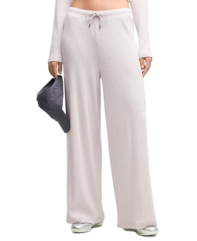 Puma Women's Essentials Ribbed Wide-Leg Pants