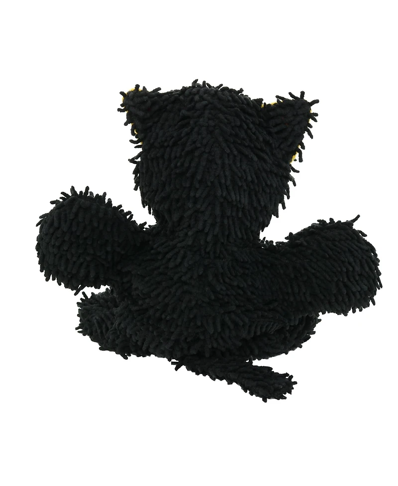 Mighty Microfiber Ball Med Cat Black 2 Pack, Durable Squeaky Halloween Dog Toy