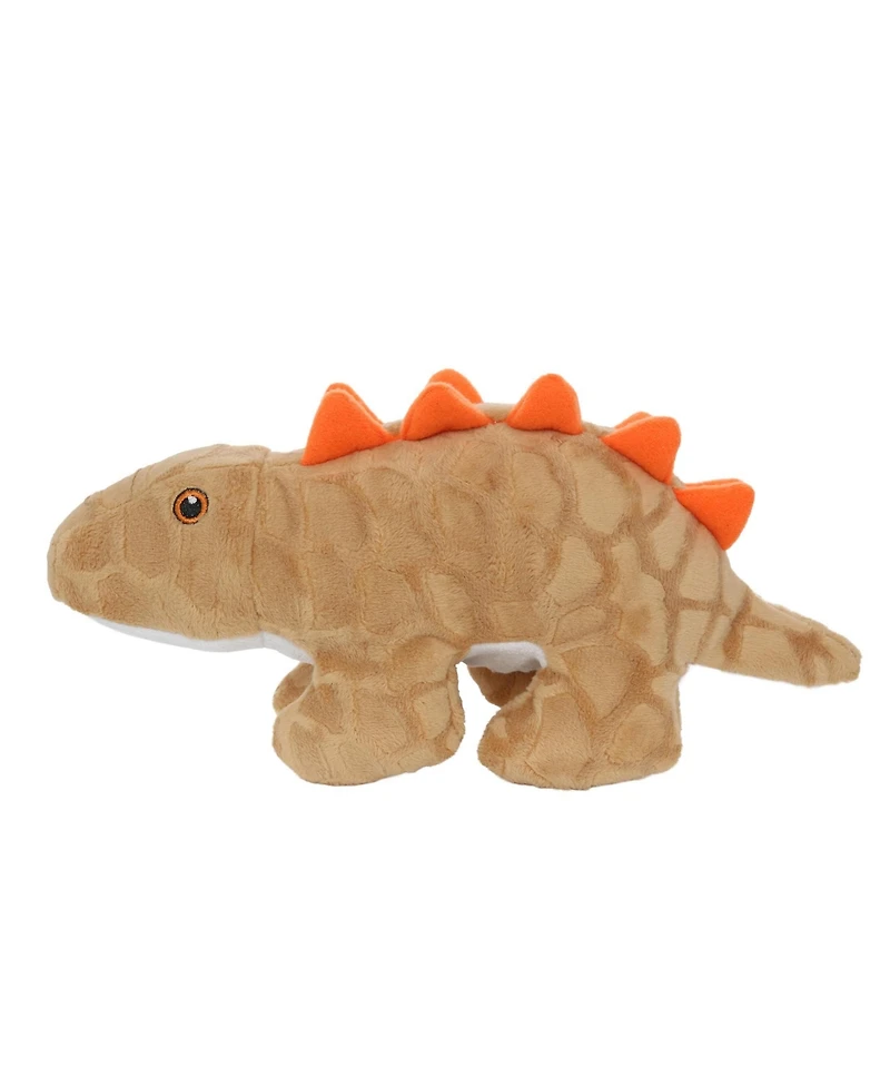 Mighty Dinosaur Stegosaurus 2 Pack, Durable Plush Squeaky Dog Toy