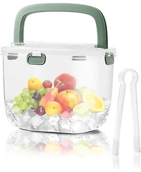 Piscifun 5L Portable Ice Bucket with Lid Tong Sealed Handle for Cocktail Party Camping Barbeque