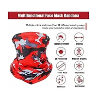 Piscifun 12pack Neck Gaiter Balaclava Uv Protection Breathable Outdoor Scarf Bandanas