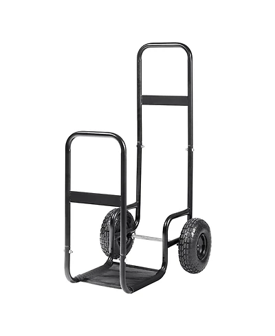 Slickblue Firewood Dolly Cart with Rubber Wheels Heavy Duty Wood Carrier
