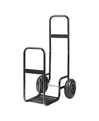 Slickblue Firewood Dolly Cart with Rubber Wheels Heavy Duty Wood Carrier