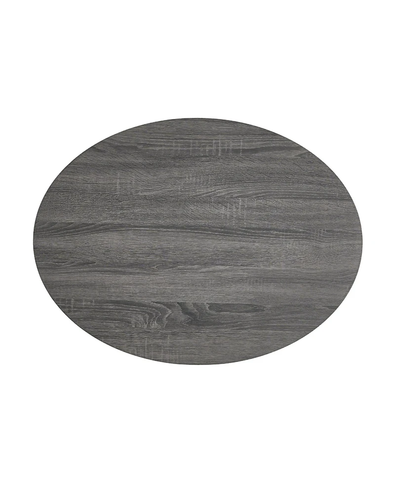 Flynama 3-Layer Rotating Oval Coffee Table, Matte