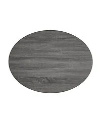 Flynama 3-Layer Rotating Oval Coffee Table, Matte