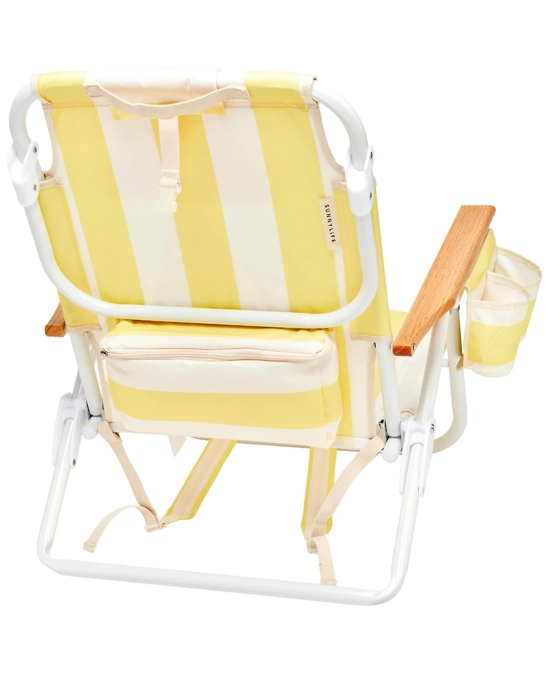 SUNNYLiFE Deluxe Beach Chair: La Mer Limon Stripe