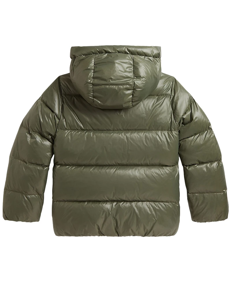 Polo Ralph Lauren Girls' 7-16 Glossy Down Hooded Jacket