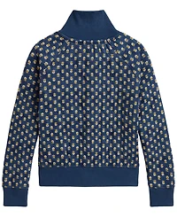 Polo Ralph Lauren Girls' 2T-6X Floral Quilted Double-Knit Full-Zip Jacket