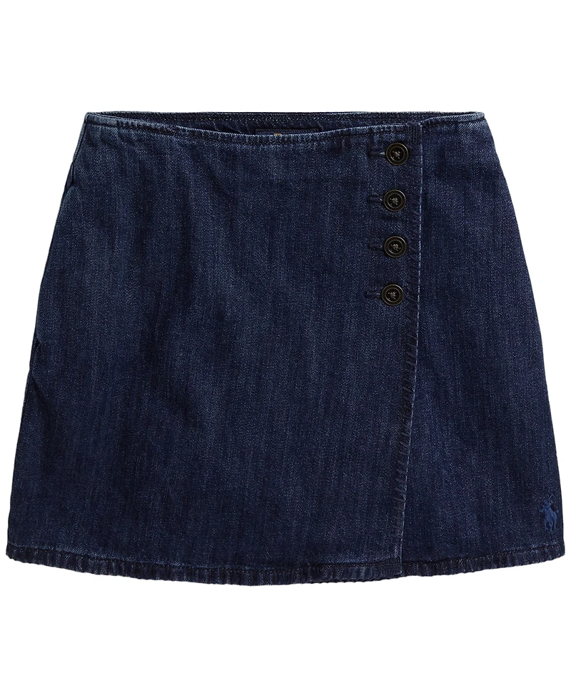 Polo Ralph Lauren Girls' 7-16 Denim Wrap Skirt