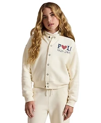 Polo Ralph Lauren Girls' 7-16 Logo Fleece Cardigan