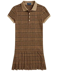 Polo Ralph Lauren Girls' 7-16 Tweed-Print Stretch Mesh Dress