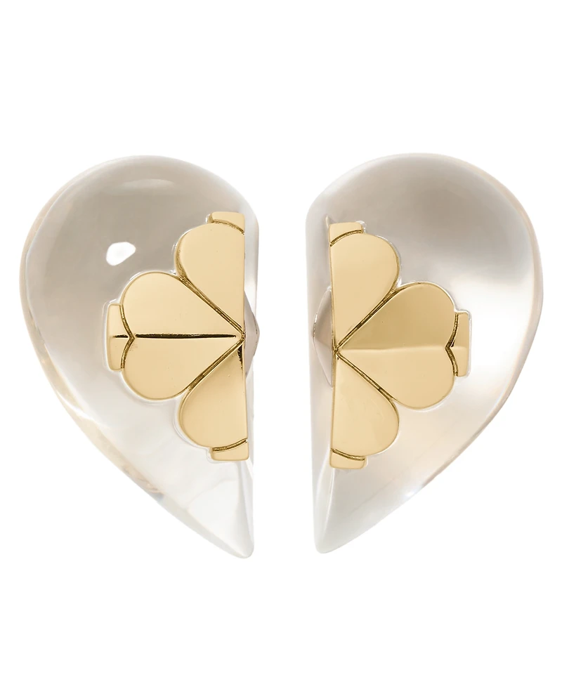 kate spade new york Gold-Tone Spade Flower Lucite Statement Stud Earrings