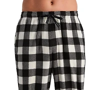 Perry Ellis Portfolio Men's Fleece Buffalo Plaid Sleep Pants