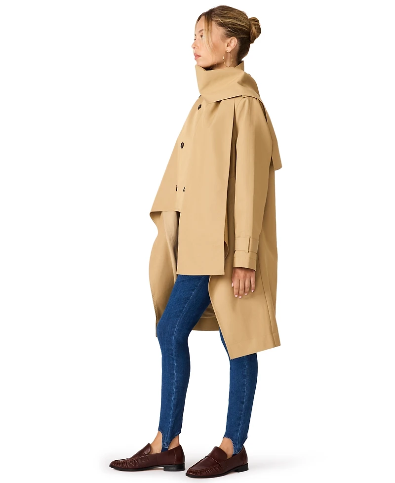 Steve Madden Women's Caspian Cotton-Blend Storm-Flap Trench Coat
