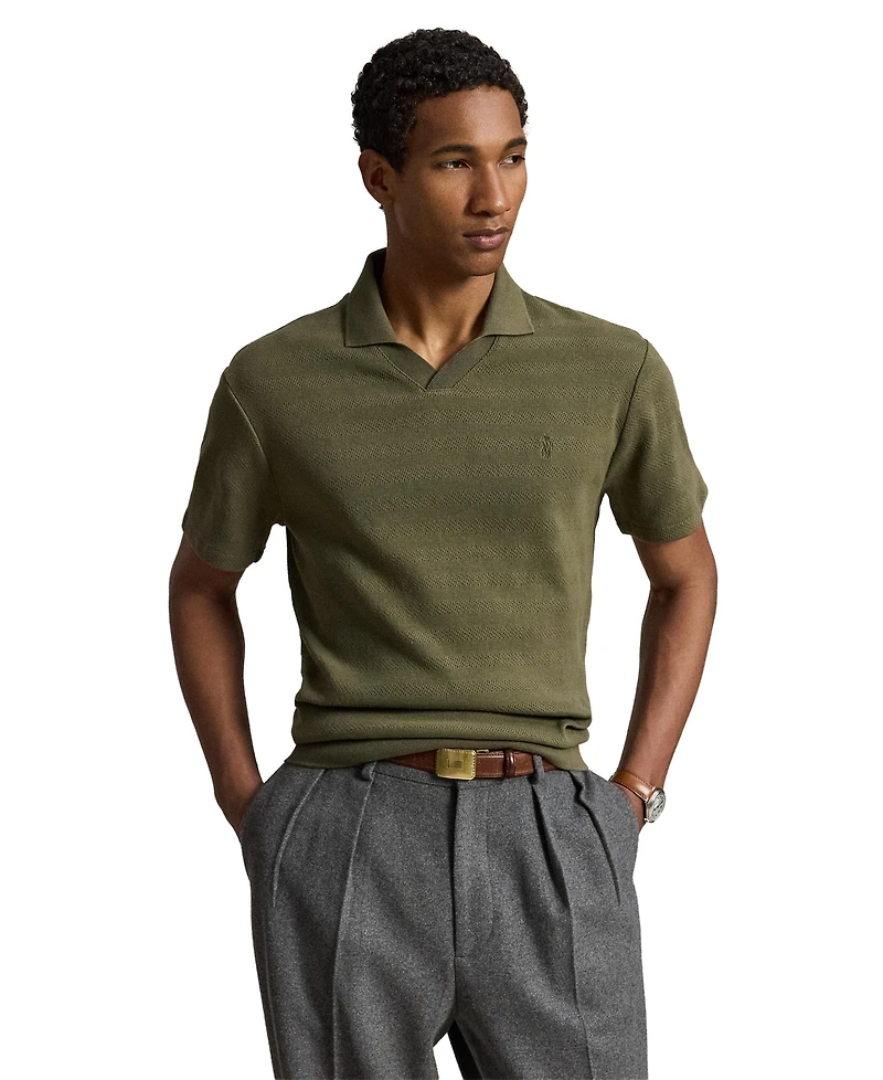 Polo Ralph Lauren Men's Pointelle-Ribbed Regular-Fit Shirt