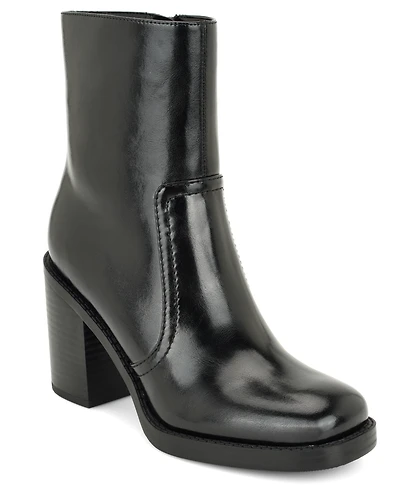 Nine West Women's Boston Block Heel Zipper Dress Booties