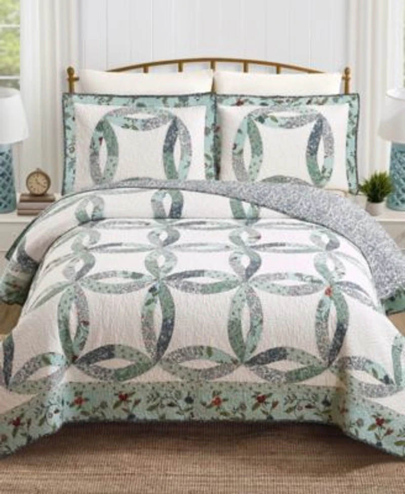 Modern Heirloom Felicity Wedding Ring Pieced 3 Piece Quilt Sets