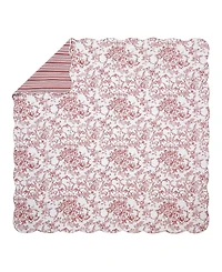Modern Heirloom Garden Toile Reversible 3-Piece Quilt Set, Full/Queen