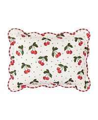 Modern Heirloom Cherry Reversible Scalloped 3-Piece Quilt Set, Full/Queen
