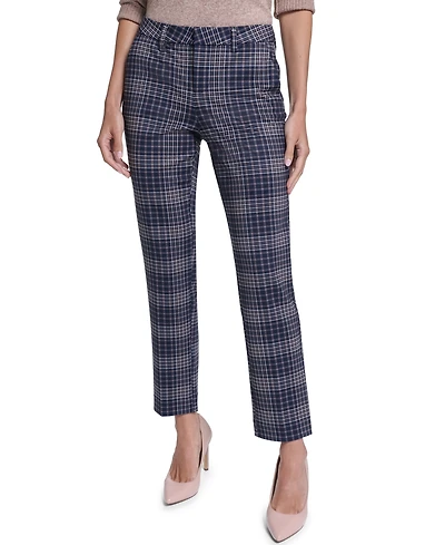 Nautica Women's Plaid Slim Ponte Pants