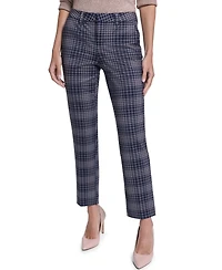 Nautica Women's Plaid Slim Ponte Pants