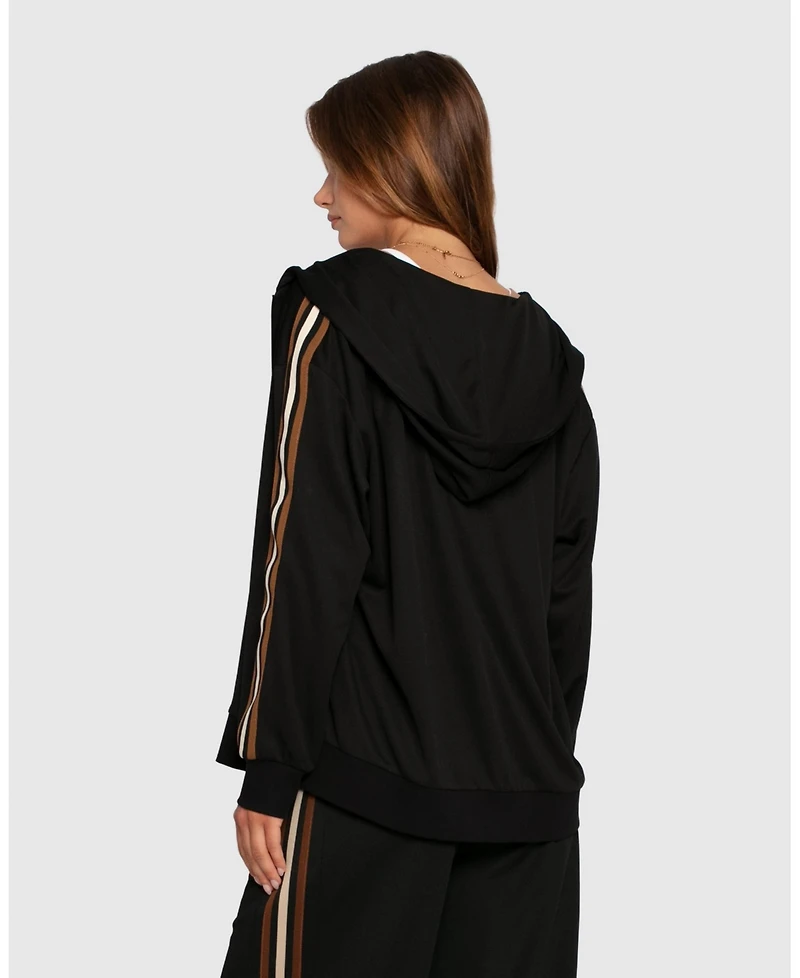 Belle & Bloom Women's Ready To Go Striped Sleeve Jacket
