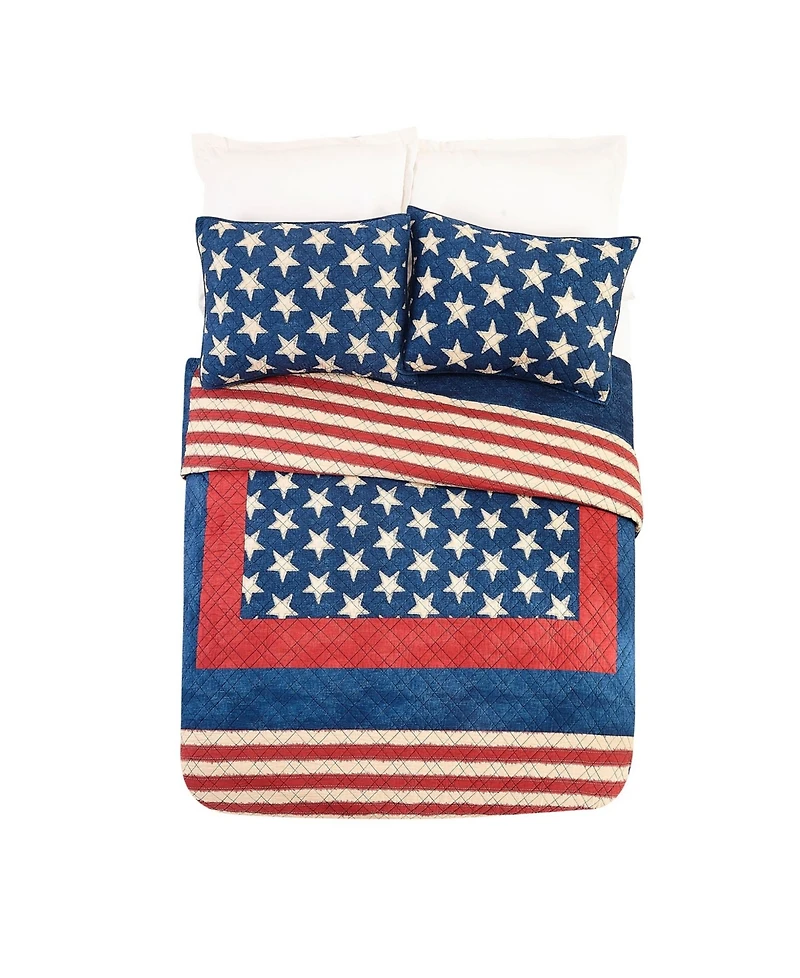 Modern Heirloom Americana Patch 3-Piece Quilt Set