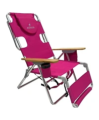 Ostrich The Woody Backpack 3N1 Chair Cooler Bag and Reclining Lounger, Pink