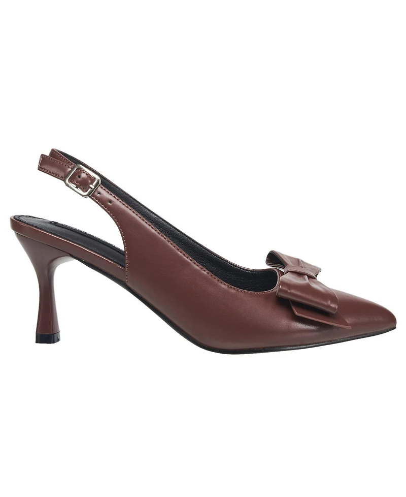 French Connection Women's Bianca Oversized Bow Kitten Heel