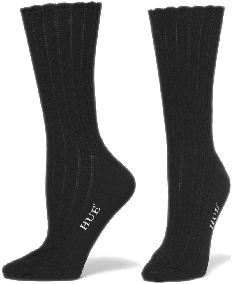 Hue Women's 3-Pk. Scalloped Pointelle Crew Socks
