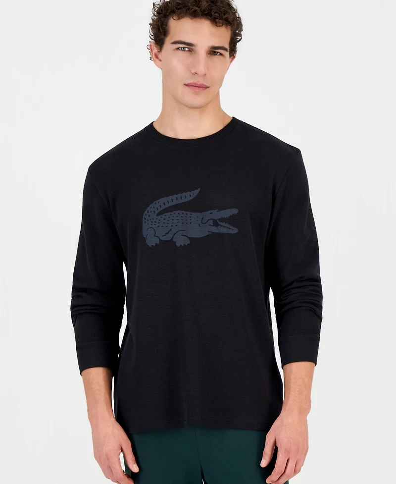 Lacoste Men's Waffle-Knit Sleep Shirt