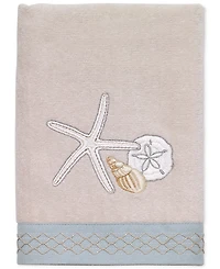 Avanti Seaglass Embroidered Seashell Cotton Hand Towel, 16" x 30"