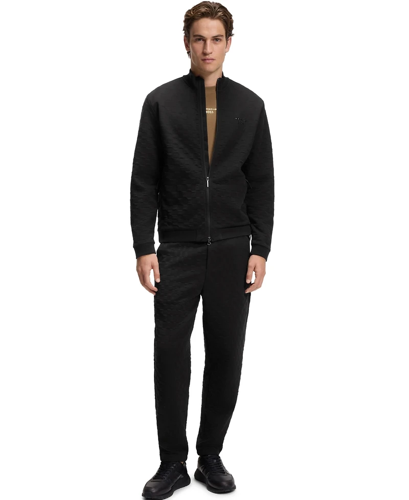 Boss by Hugo x Porsche Men's Regular-Fit Check Jacquard Sweatshirt