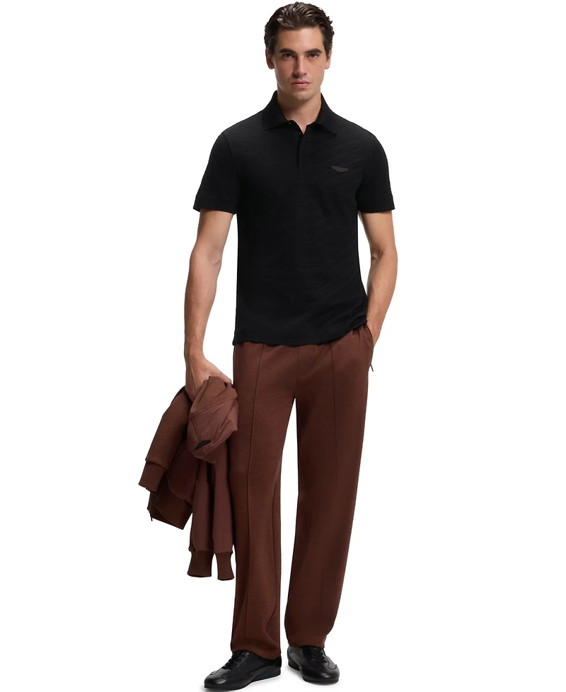 Boss by Hugo x Aston Martin Men'sCotton Mercerized Cotton Jacquard Regular-Fit Polo Shirt