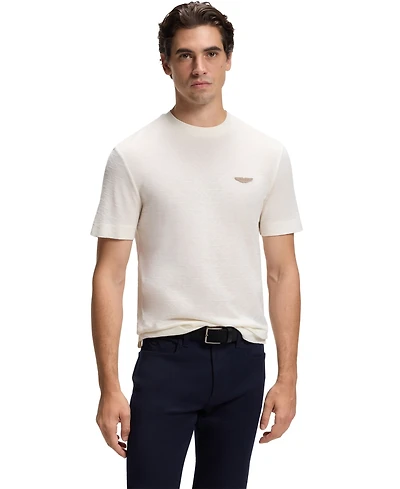 Boss by Hugo x Aston Martin Men'sCotton Mercerized Cotton Jacquard Regular-Fit T-Shirt