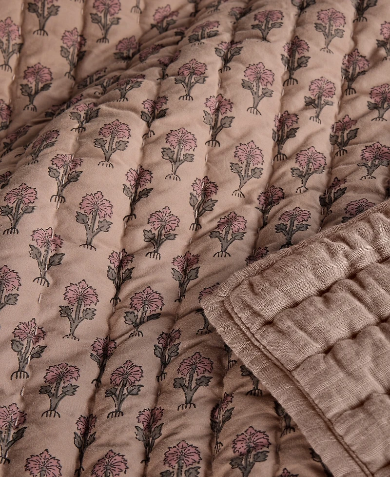 Oake Plum Floral 3-Piece Coverlet Set, King, Macy's Exclusive
