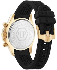 Philipp Plein Men's Black Silicone Strap Watch 43mm
