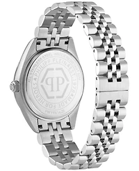 Philipp Plein Date Superlative Women's Silver Stainless Steel Bracelet Watch 34mm