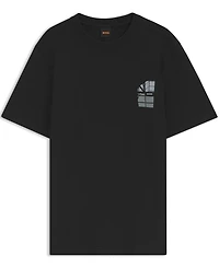 Boss by Hugo Men's Cotton-Jersey Graphic Print Regular-Fit T-Shirt