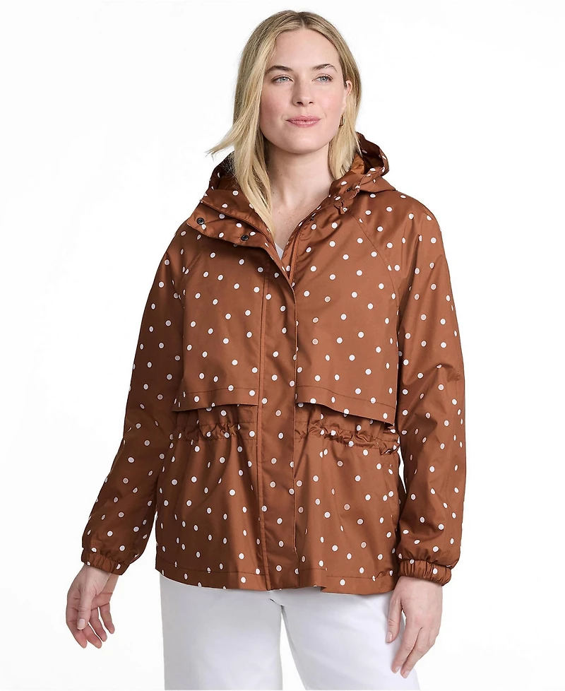 Lands' End Women's Print Squall Packable Rain Jacket