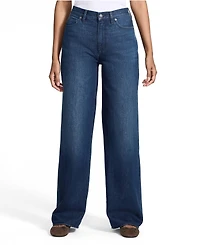 Lands' End Women's Rigid Denim Mid Rise Baggy Jeans