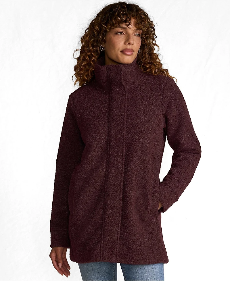 Lands' End Women's Tall Boucle Fleece Coat