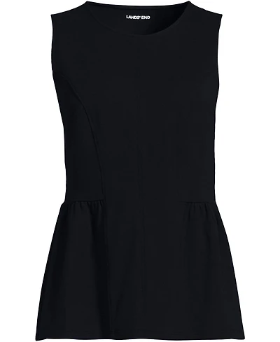Lands' End Women's Sleeveless Starfish Crew Neck Peplum Top