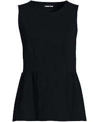 Lands' End Women's Sleeveless Starfish Crew Neck Peplum Top