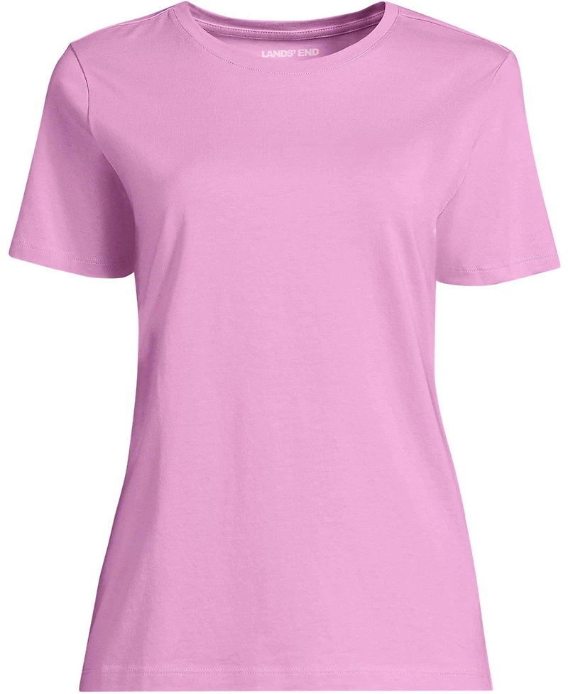 Lands' End Women's Relaxed Supima Cotton Crew Neck T-Shirt